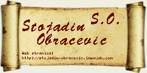 Stojadin Obračević vizit kartica